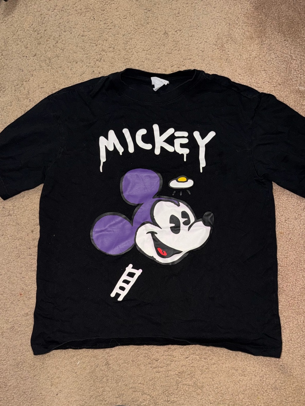 H&M Black Mickey Mouse Graphic Tee